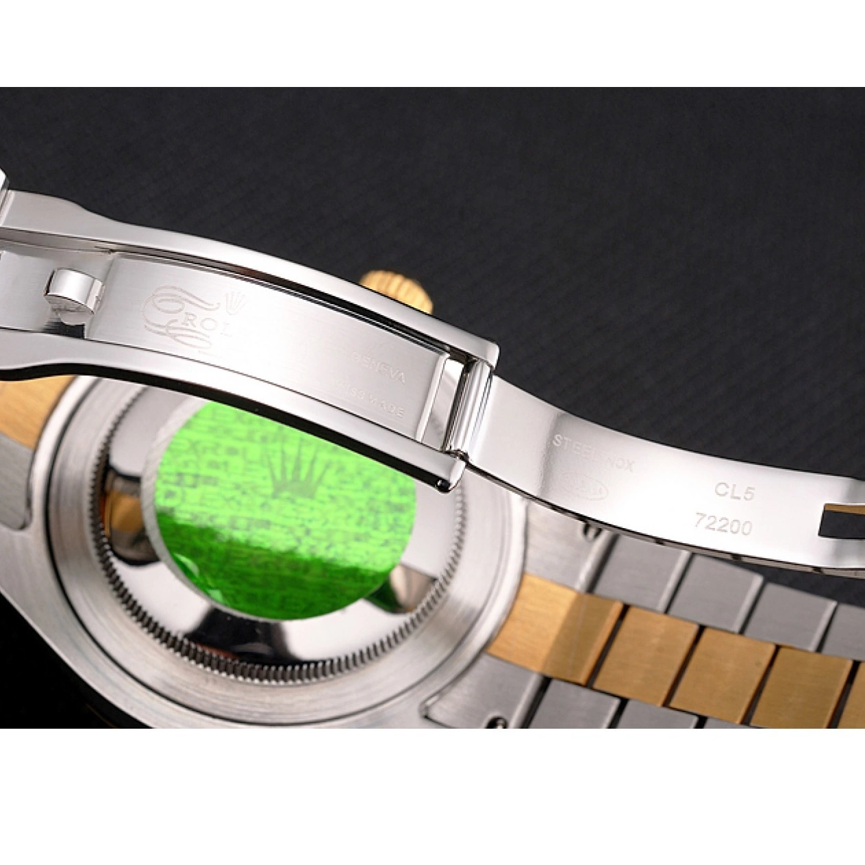 Aaa replica watch Swiss Dial Bracelet Tone Steel Datejust Bezel Case Rolex Stainless Two And Gold 0705